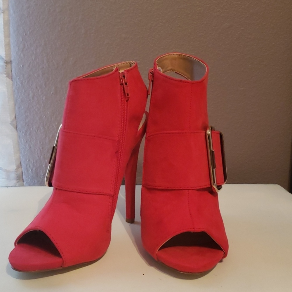 Justfab red booties